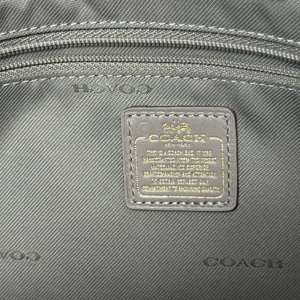 Coach Taupe Leather Tote Bag - Picture 5 of 7